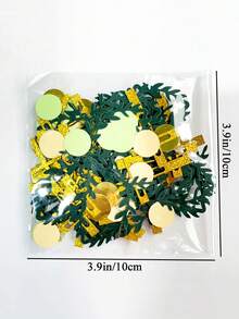 100pcs Cross & Green Wreath Confetti, Religious Confetti, Baptism, For Christening, First Communion Party Supplies. - Multicolor - View 3