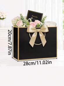 10pcs/5pcs/ Pink Gift Bags With Carrying Handle, 11 Inch Medium Gift Bags, Suitable For Birthday Party, Girlfriends Party Gift Wrapping Or Wedding Gender Reveal Valentine's Day Use. - Multicolor - View 6
