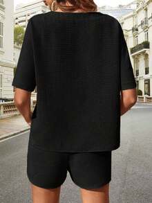 Juego de dos camisas de murciélago - Negro - Ver 2