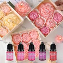 5 Farben/Set - Aromatherapie Kerzen Farbstoff, hochkonzentrierter Farbstoff/Pigment für handgemachte DIY Seife, Paraffin Wachs, Sojaöl Wachs, Kerzenmachen - anwendbar für künstlerische Malzwecke - Grüne Serie / 5 Farben - Übersicht 3