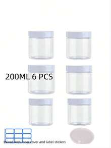 1入組塑膠寬口瓶儲物容器，適用於指甲藝術，珠子，高品質透明罐子，用於DIY珠寶製作配件，工作室的儲存分類工具，100毫升/200毫升/250毫升 - 彩色 - 查看 22