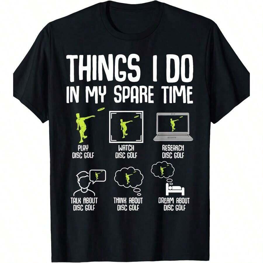 1 Piece Inspirational T-Shirt With Daddy Shark Puzzle Piece Design For Autism Awareness, For Women, Men, Gift T-Shirt, Matching Family T-Shirts, Casual Style, Unisex, Party T-Shirt, Sizes S-5XL, 100% Cotton, Black, 180g, 100% Cotton, All Designs Are Printed. Unisex. - 黑色 18 - 查看 1