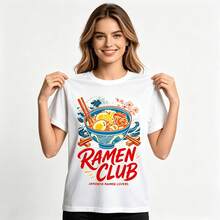 Tops para mujer Oversize Retro con Estampado Gráfico para Adolescentes - Diseño de Chica Surfista Save A Horse Ride A Wave - Top Casual para Verano, Fiestas y Regreso a Clases - Blanco - Ver 10
