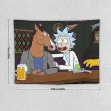 BoJack Horseman Tapestry Wall Decoration, Anime Funny Horse Flag Banner, Suitable For University Dormitories, Bedrooms, Living Rooms, Perfect Fans Decoration Gift - 1PC - 查看 3