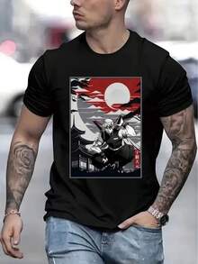 Men's Casual Short Sleeve T-Shirt, 1 Piece, 100% Heavy Cotton - Comfortable Crew Neck, Soft And Adorable T-Shirts, Loose And Comfortable - Back - View 1