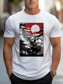 Men's Casual Short Sleeve T-Shirt, 1 Piece, 100% Heavy Cotton - Comfortable Crew Neck, Soft And Adorable T-Shirts, Loose And Comfortable - Back - View 11