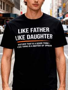 Funny Matching T-Shirts For Father And Daughter - T-Shirts With Family Saying Patterns Like "Dad Says This, Daughter Says That" - Soft Crew Neck T-Shirts, Suitable For Dad And Daughter - Creative Gift For Birthdays And Christmas - Father's Day Gift - Funny Family Sets - Unisex, Casual, Loose And Comfortable - Black - View 7