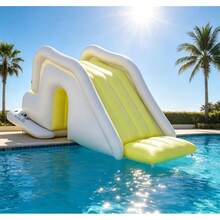 Tobogán inflable, piscina doméstica de PVC grueso, conjunto de tobogán y piscina, juguete antivuelco - A - Ver 12