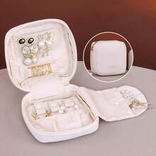 Small Travel Jewelry Case With Ring Holder, PU Waterproof Mini Jewelry Pouch Bags, Compact Storage Organizer For Bracelet Necklaces Earrings Travel Essentials, Travel Essentials For Women - Multicolor - View 10