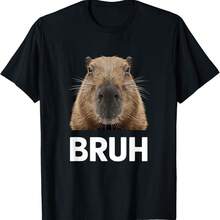 Meme Lover Bruh Capybara Shirt Funny Capybara T-Shirt - Black - View 1