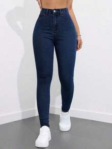 ICON Jeans pitillo sólidos - Azul lavado oscuro 2 - Ver 3