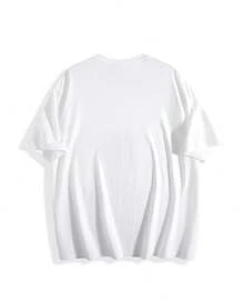 Women's T-Shirt With Triple Giraffe Print, Loose And Comfortable - White - View 5