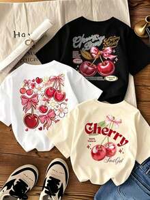 Se vende por separado, no es un conjunto de tres piezas. Camiseta estampada de estilo americano vintage para mujer, suave y cómoda, con varios estilos disponibles. Tres diseños para elegir. Hecho de 100% algodón puro, es ideal para hacer ejercicio, uso diario, vacaciones, escuela, oficina y fiestas. - Beis - Ver 1