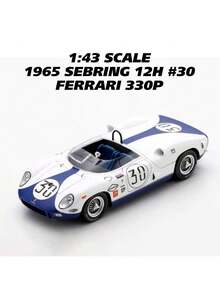 Burago 1:43  296 GTB R&P 330P 1965 Sebring 12 Hours #30 Limited Edition Race Car Model, Official Authorized Collector's Edition, Precise Craftsmanship With Original Details, High-End Gift For Adults, Desktop Decor, Youth Gift - Multicolor - View 2