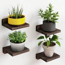 4-Pack Small Floating Wall Shelves, 5-Inch Wooden Shelf For Room Decoration, Mini With 2 Installation Options - Black - View 8