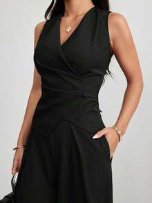 Trajes de mujer, elegantes para ir al trabajo en otoño/invierno - Negro - Ver 6
