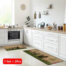 1pc Home Decor, Rooster Pattern Printed Linen Kitchen Rug, Carpet, Mat, Bathroom Mat, Doormat, 3D Printed Rectangular, Suitable For Living Room, Bedroom, Hallway, Bathroom, Laundry Room - Polyester Carpet, For Indoor And Outdoor Home Decor - Multicolor - View 17