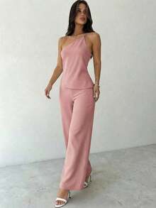 Conjunto de dos piezas para mujer para uso diario - Rosa - Ver 6
