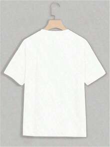 Single Garment T-Shirt, Not A 3-Piece Set, 1 Piece/Set Of Short-Sleeved T-Shirts Suitable For Streetwear, Top Oversized Round Neck Daily Outings, Camping, Concerts, Hip-Hop, Rock, And Rap Events, Short-Sleeved Round Neck For Women, Printed With Dandelion And Heart Motifs, With The Word "BEAUTIFUL" Printed, Suitable For Summer. - 白色 - 查看 3