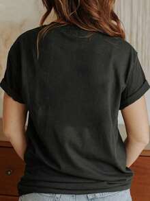 Limited Edition Women's Shirts Women's Shirts Soft Cotton T-Shirt For Women 100% Cotton Maija Women's Tee Funny T-Shirt For Latinos Hispanics Tee In Spanish.Jpg Lightweight Cotton - 黑色 - 查看 5