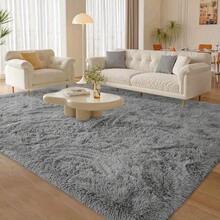 Rugs Living Room Large Rugs Bedroom Anti Skid Rug Shaggy Soft Rug For Living Room Bedroom Play Area Room Luxury Decorative - Black - View 2
