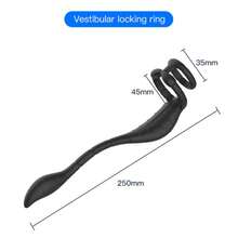 9 Vibrate Mode Scorpion Vibrating Anal Plug, Double-Ring Semen Cock Ring, Penile Ring, Adult Masturbator, Prostate P-Spot Stimulator, Anal Vibrating Massager, Sex Toys For Men - Một cỡ - Xem 3