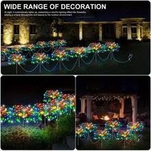 16 Pack Solar Firework Lights Outdoor Garden Decor Waterproof Starburst Fairy String Lights With 8 Lighting Modes DIY Shapeable Landscape Path Lights For Backyard Patio Walkway Holiday Party Celebration Warm White Multi Color White - Solar garden lights - 查看 5