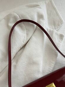 New Summer Phone Pouch, Glossy Underarm Bag, Small Backpack - Burgundy - View 7