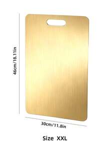 Powcan 1PC High Quality Double-Sided Stainless Steel Cutting Board - Reinforced, Durable, Mildew-Resistant, Suitable For Kitchen And Restaurant Use, Easy To Clean With Water, Clean And Hygienic - Gold - View 15