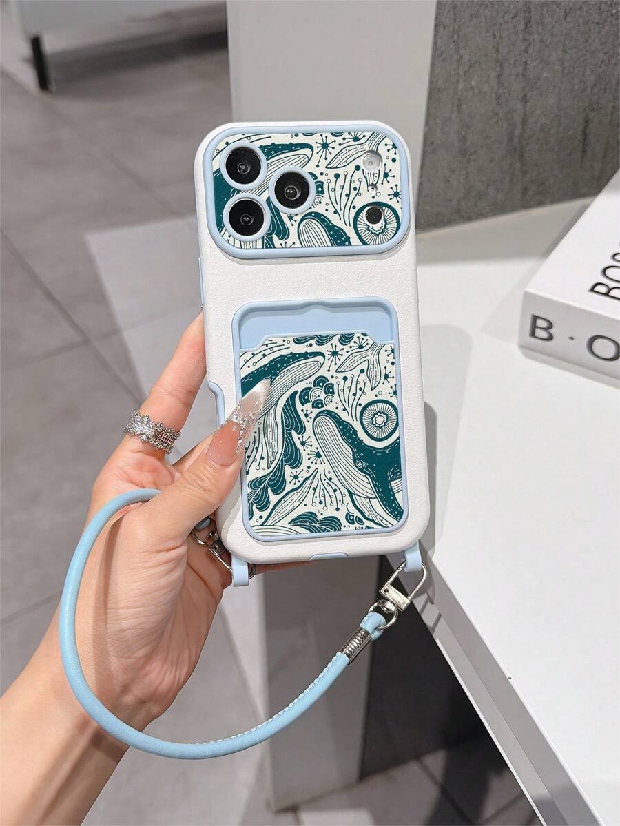 Ocean Whale Pattern TPU Shockproof Phone Case, Suitable As Holiday Gift Compatible With Apple IPhone 11 12 13 14 15 16 Pro/Pro Max/14 15 16/17, Unisex - Multicolor - View 1
