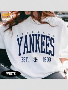 Camisetas Casuales Unisex de Primera Calidad, Camiseta de Béisbol de Nueva York, Regalo para Fanáticos del Béisbol - Blanco - Ver 6