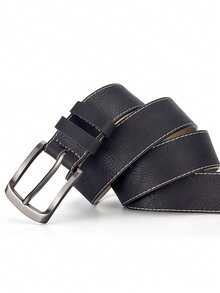 Men's Fashion Casual Pin Buckle Versatile Retro Belt - Black - View 2