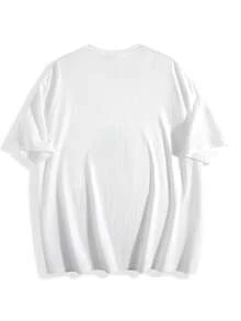 This Stylish Women's Crew Neck T-Shirt With A Letter Print Features A Minimalist Design, Offering Comfort And Breathability. It's Perfect For Everyday Casual Wear, Showcasing A Natural And Elegant Style, And Is A Must-Have For Summer Parties (Multicolor). - 白色的 - 查看 2