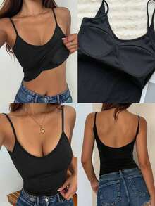 Camiseta sin espalda para mujer - Negro 7 - Ver 2