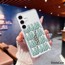 Fanahat-Funda para Teléfono - Elegante Funda Retro Mama con Rayo y Cuadrícula - Un Regalo Perfecto para Mamás Cool, Disponible en Acrílico Transparente HD a Prueba de Golpes para Modelos  Galaxy S26, S25, S24, S24 Ultra, S24 Plus, S23, S22, Z Flip 6, Z Flip 5 - transparente - Ver 5