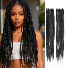 Dreadlock Extensions 18 Inch 24 Inch Synthetic Crochet Dreads Extensions 100% Handmade Single Ended Dreads Thin 0.6cm Width Reggae Style Dreadlock For Man And Woman - Black - View 9