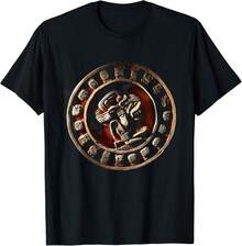 Camiseta versátil para el día a díaAztec Mayan Calendar Sun Archeological Mexican Art T-Shirt,camisetas de Pascua para bebés niñas,Ropa de verano,Láminas de anime,Ropa de apoyo esencial para la Copa del Mundo,Camisetas con diseños gráficos para niños pequeños, aptas para el uso diario,Camiseta de hombre - Negro - Ver 6