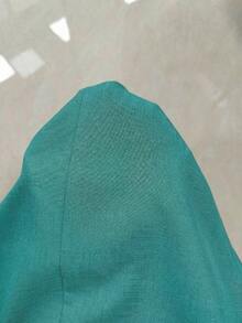 Blazer de lino de 3/4 de manga con cintura ajustable, diseño de botones, adecuado para ir al trabajo, eventos formales, fiestas elegantes, ropa de oficina - Primavera, Verano, Otoño - Azul 2 - Ver 5