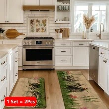 1pc Home Decor, Rooster Pattern Printed Linen Kitchen Rug, Carpet, Mat, Bathroom Mat, Doormat, 3D Printed Rectangular, Suitable For Living Room, Bedroom, Hallway, Bathroom, Laundry Room - Polyester Carpet, For Indoor And Outdoor Home Decor - Multicolor - View 12