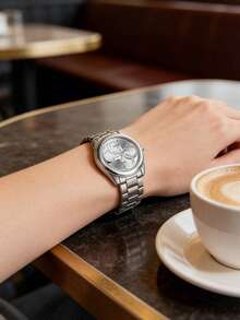 GUESS Everyday Chic 女士腕表 银色不锈钢表带 抛光表壳 百搭腕表 W1082L1 - 銀色 - 查看 3