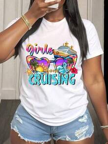 Short-Sleeve Sailing Together Bahamas Soft Making Memories Together Cruise Vacation T-Shirt Family Trip Souvenir Travel Enthusiasts Island Getaway Celebration Wear 100% Cotton - 白色 1 - 查看 1
