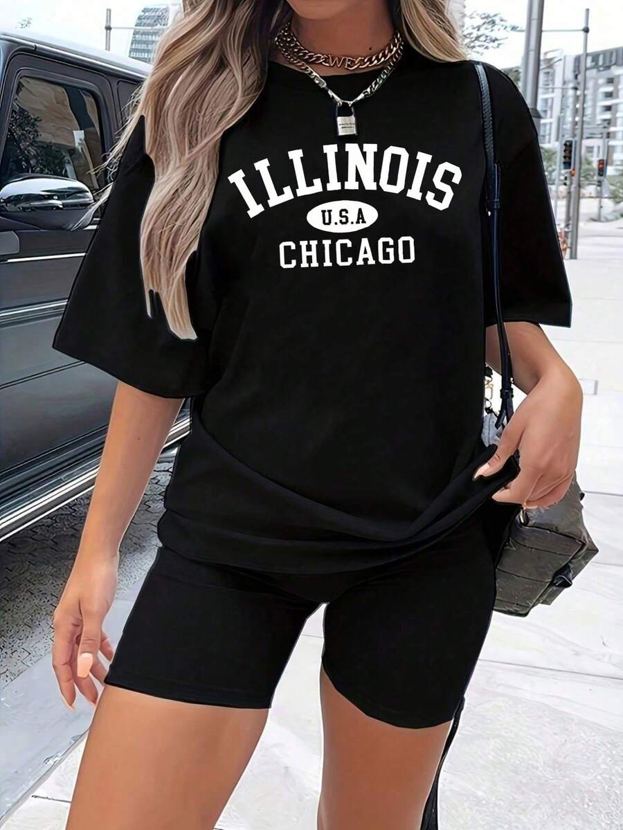 1 Piece 180g Women's T-Shirt, Men's T-Shirt, Casual Cotton Crew Neck T-Shirt. Women's Sports T-Shirt. Designed By Y2K Artists In The Bababask Style, Made From 100% Pure Cotton. Creative Cartoon Pattern Design, Comfortable Short Sleeves - 黑色6 - 查看 1