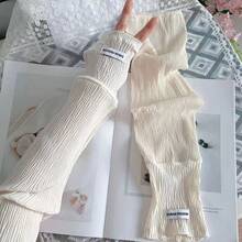 Women Loose Wrinkle Fake Layer Arm Covers, Summer Cooling Sun Protection Driving Sleeves - A - View 10