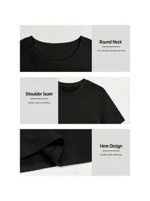 Strawberry Jams But Short-Sleeved T-Shirts Suitable For Streetwear, Oversized Crew Neck T-Shirts For Everyday Wear, Camping, Concerts, Hip-Hop, Rock, And Rap Events. Casual Women's Short-Sleeved Cotton T-Shirt With Crew Neck And Graphic Print, Perfect For Summer. - 黑色 - 查看 2