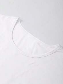 Camiseta de manga corta para mujer, con un diseño estampado elegante, casual y versátil, tiene un corte holgado y cómodo, adecuada para vacaciones y uso informal, y también puede servir como atuendo para Halloween, el Día de Acción de Gracias, Navidad y cumpleaños. - Negro - Ver 3