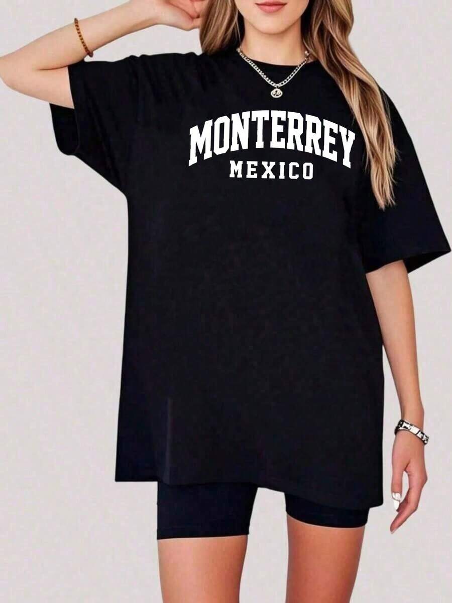 100% Cotton 180g Unisex T-Shirt, New York/Los Angeles Style - Y2K Streetwear Basic Loose Fit T-Shirt - Urban City Top For Couples - Premium Streetwear - 黑色7 - 查看 1