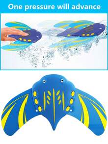 1pc Kids Underwater Diving Fish Toy, Manta Ray Pool Glider, Water-Powered Swimming Toy, Adjustable Fins, Summer Outdoor Pool Party Game 3+ Years - 301 Diving Fish - View 12
