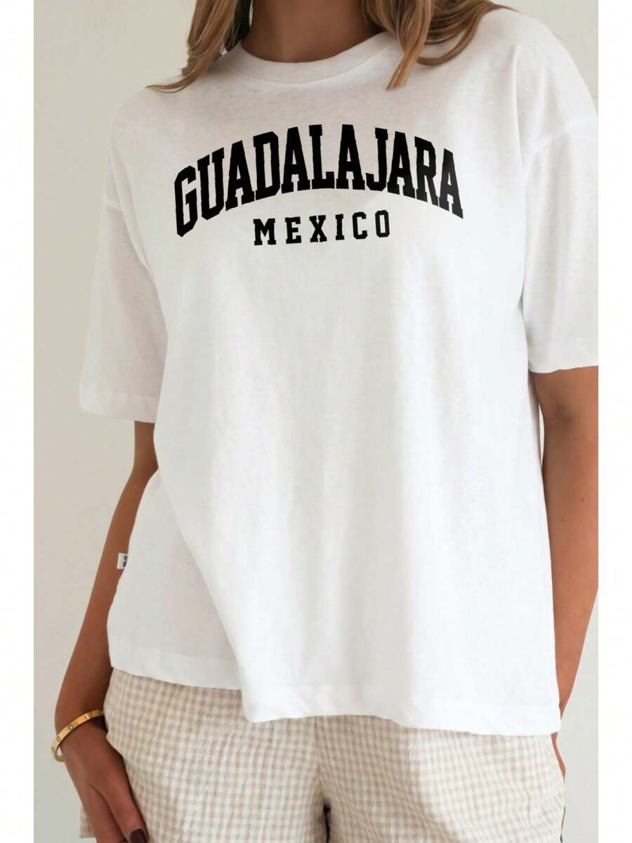1 Piece 180g Women's T-Shirt, Men's T-Shirt. Casual Cotton Crew Neck T-Shirt. Women's Athletic T-Shirt. Designed By Y2K Generation Artists In The Bababask Style, Made From 100% Pure Cotton. Creative Cartoon Pattern Design, Comfortable Short Sleeves - 白色2 - 查看 1