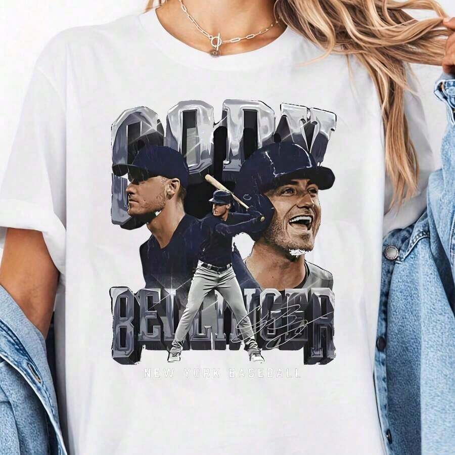 Cute Premium Unisex Casual T-Shirts, New York City T-Shirt, Baseball T-Shirt, New York City T-Shirt - 白色 2 - 查看 1