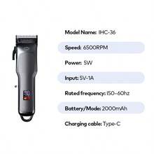 Itel IHC-36 Hair Clipper Classic 2 Pro, 5Hours Super Battery, 240mins Long Battery Life, Auto-Sharpening Stainless Steel Cutter Head, Powerful Motor With Low Noise, Cordless Rechargeable, 11-In-1 Professional Grooming Kit - View 8